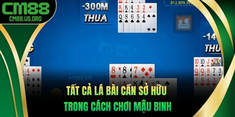 Tất cả con bài có trong cách chơi mậu binh
