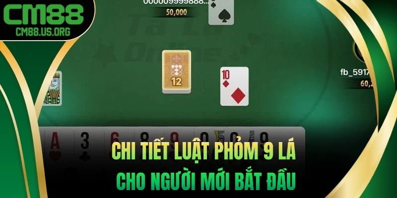 Chi tiết luật phỏm 9 lá cho người mới bắt đầu