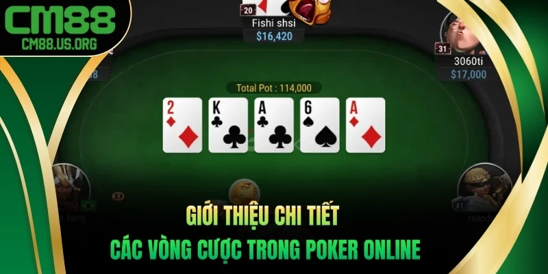 Giới thiệu chi tiết các vòng cược trong Poker online